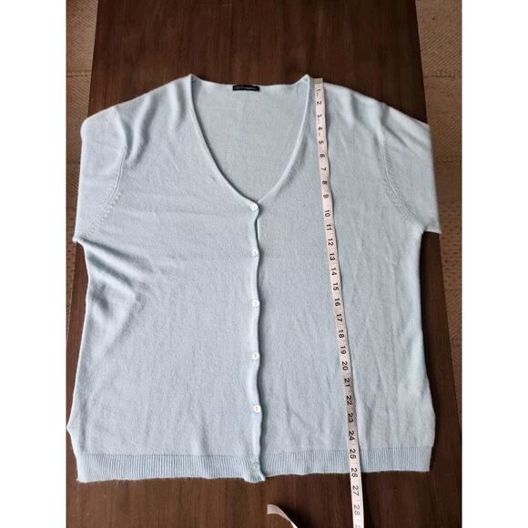 Cpm Collection Women's Super Soft Light Blue Knit V Neck Cardigan Pre-owned L - Picture 7 of 7